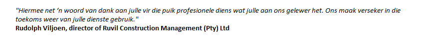 Quote-Rudolph Viljoen